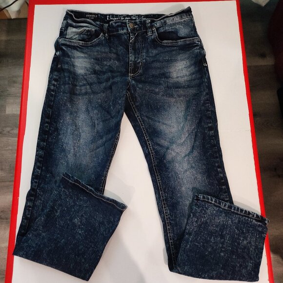 I jeans by Buffalo Spencer-X straight dark wash stone washed blue men's sz 34 - Picture 1 of 16